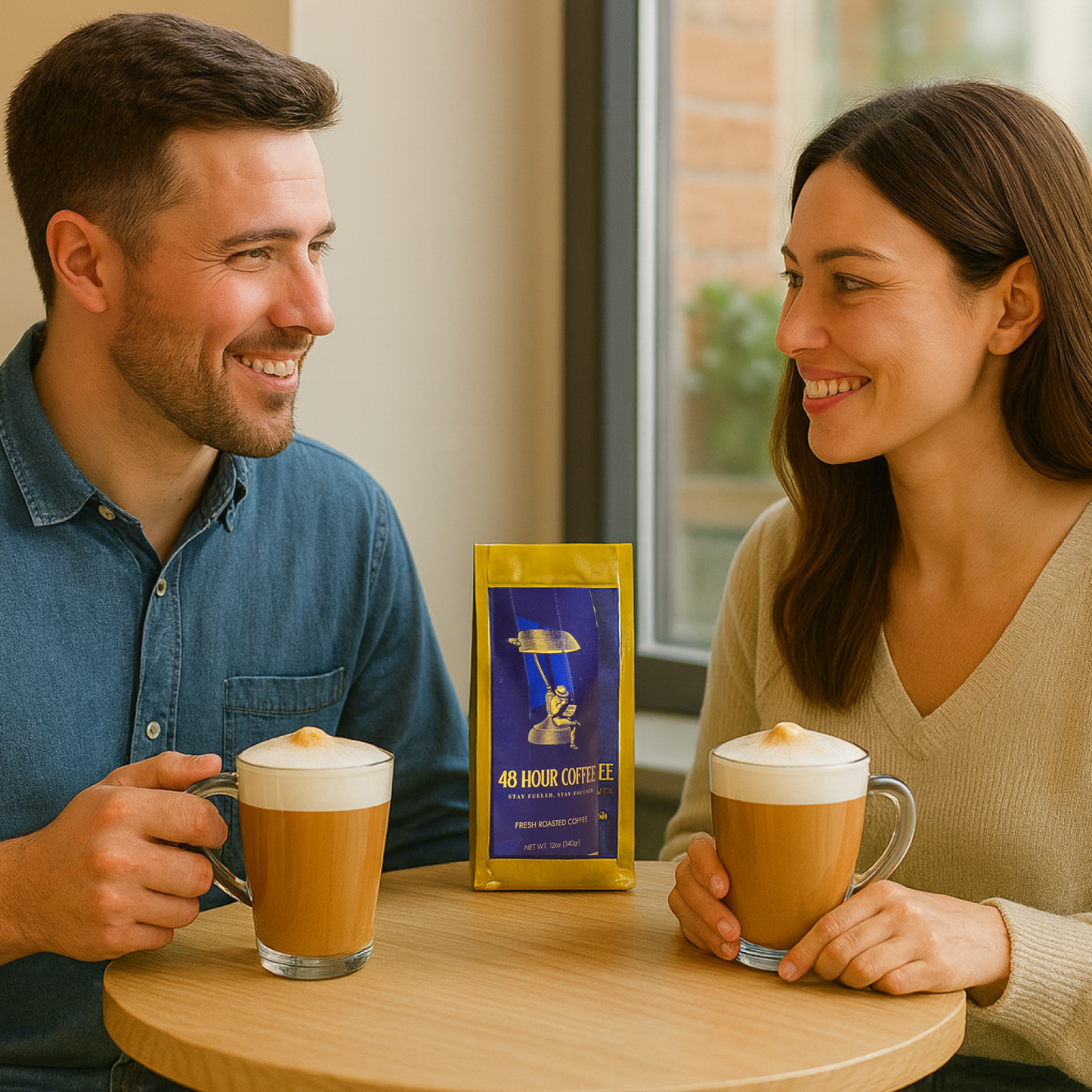 48Hour Coffee (Ground) — 3 Bag Bundle + FREE Frother